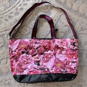 .Victoria secret tote bag. Floral pattern. Long strap &short strap.